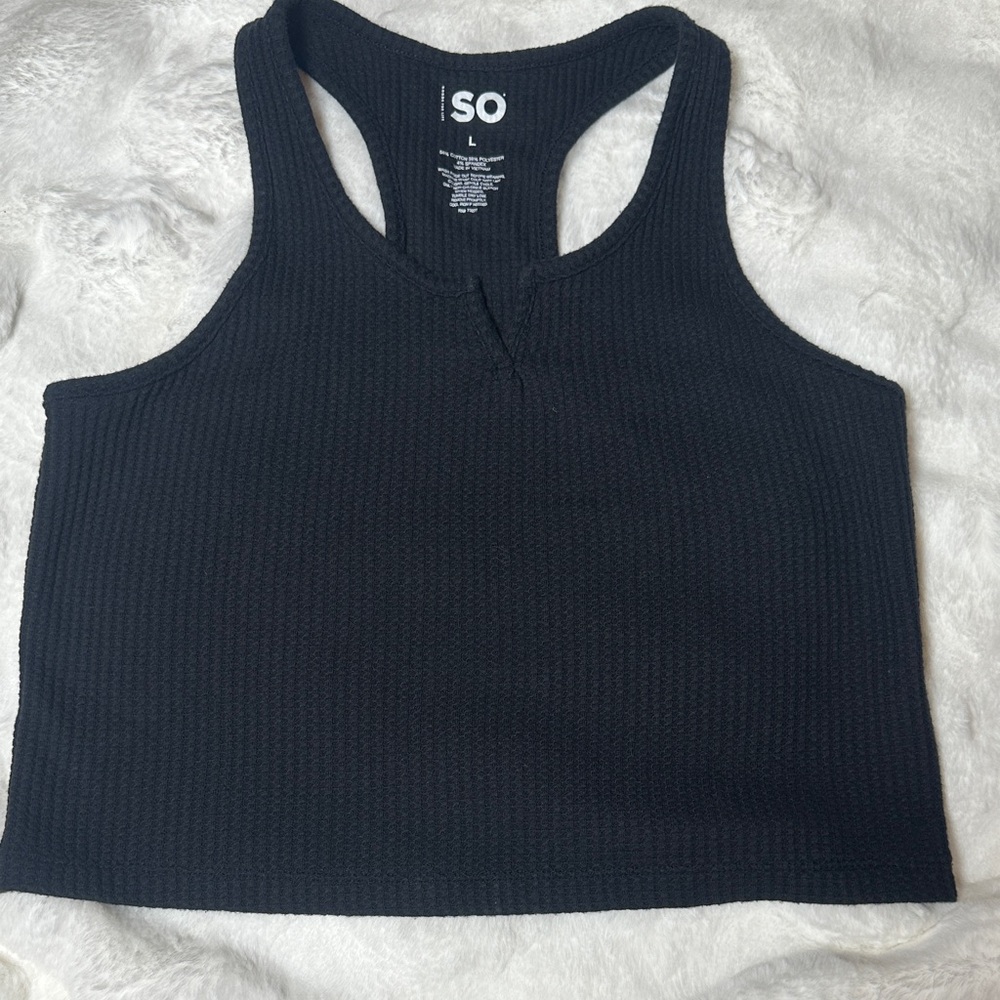 SO Women's Black Racerback Tank Top